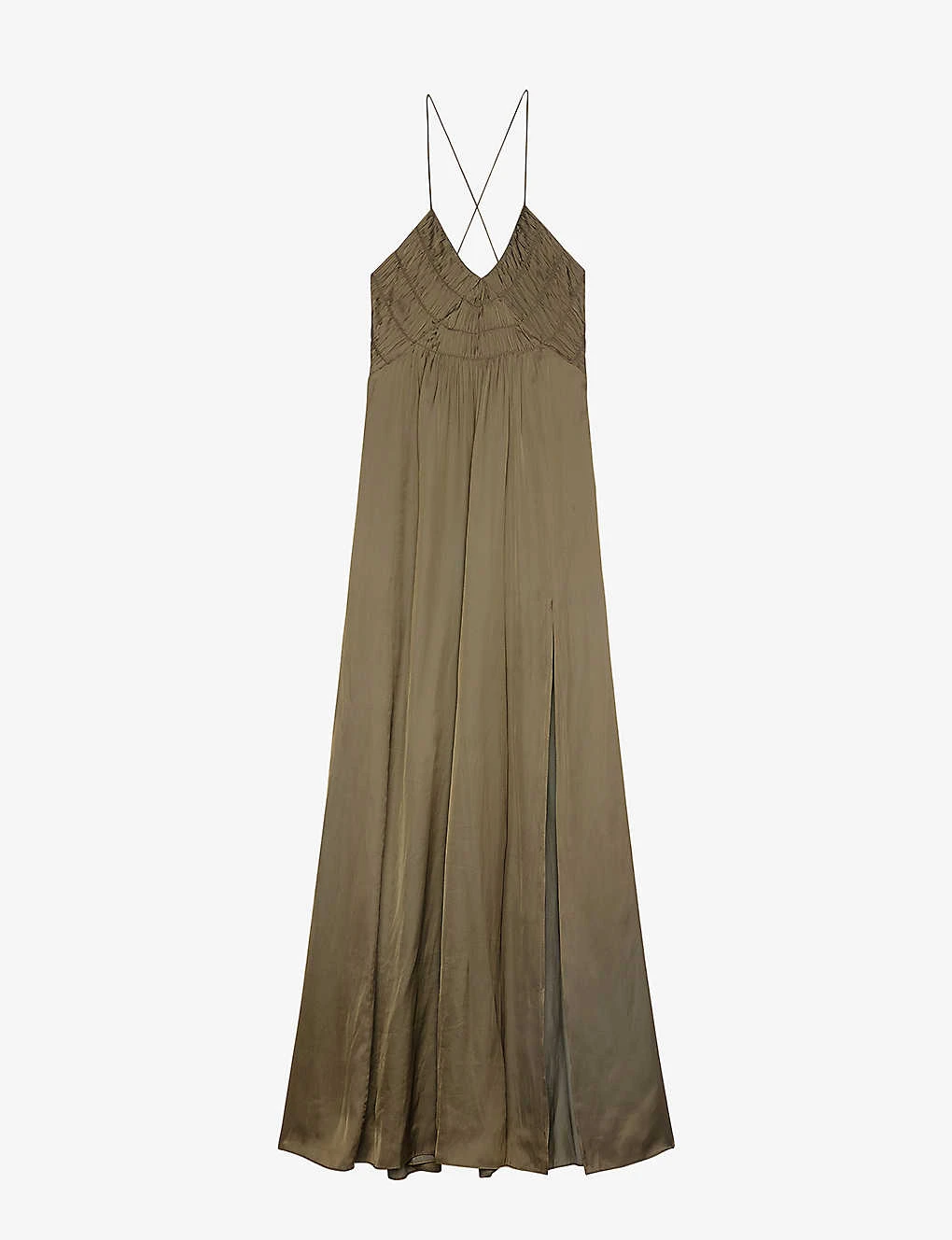Zadig & Voltaire Rayonne Split-hem Recycled-polyester-blend Maxi Dress 3 Zadig & Voltaire Rayonne Split-hem Recycled-polyester-blend Maxi Dress