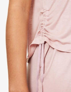 HANRO Lou Scoop-neck Regular-fit Jersey T-shirt -Reisi Clothing Shop R04148494 PALEPINK ALT04