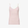 HANRO Seamless Spaghetti-strap Cotton-jersey Top -Reisi Clothing Shop R04148502 PALEPINK M