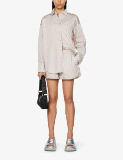 Daily Paper Reportia Drawstring-waist Cotton Shorts -Reisi Clothing Shop R04148970 HUSHEDVIOLET ALT01