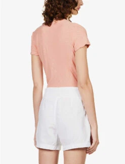 JAMES PERSE Elasticated-waist Striped Cotton-blend Shorts -Reisi Clothing Shop R04149005 WHITE ALT03