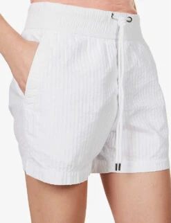 JAMES PERSE Elasticated-waist Striped Cotton-blend Shorts -Reisi Clothing Shop R04149005 WHITE ALT04