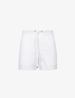 JAMES PERSE Elasticated-waist Striped Cotton-blend Shorts