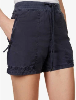 JAMES PERSE Utility High-rise Stretch-cotton Shorts -Reisi Clothing Shop R04149006 TITAN ALT04