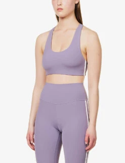 Ella Airweight Scoop-neck Stretch-jersey Bra -Reisi Clothing Shop R04150043 PALELAVWHTPLAVENWHT ALT02