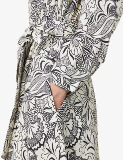 Weekend Max Mara Klenia Floral-print Woven Maxi Dress -Reisi Clothing Shop R04151215 BLACK ALT04