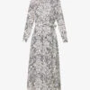Weekend Max Mara Klenia Floral-print Woven Maxi Dress -Reisi Clothing Shop R04151215 BLACK M