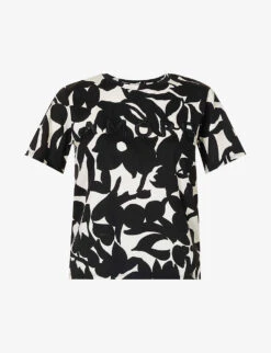 Weekend Max Mara Cerchio Floral-pattern Cotton T-shirt