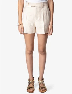 Zadig & Voltaire Please Creased Viscose-blend Shorts 9 Zadig & Voltaire Please Creased Viscose-blend Shorts -Reisi Clothing Shop R04151946 POUDRE ALT02