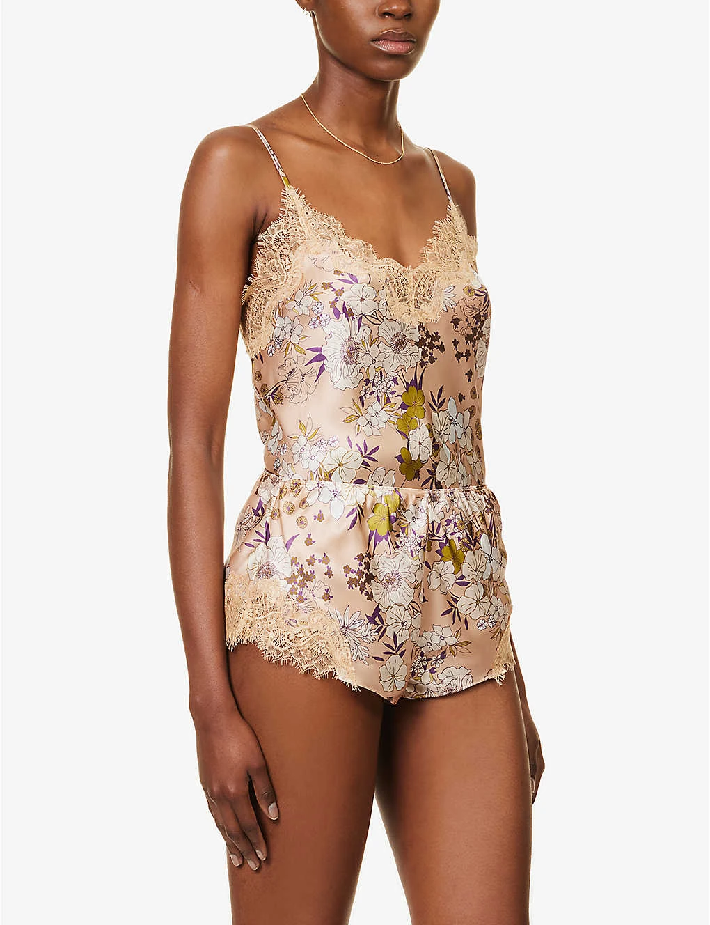 Scarlett Floral-print Silk Pyjama Shorts 5 Scarlett Floral-print Silk Pyjama Shorts - Image 3