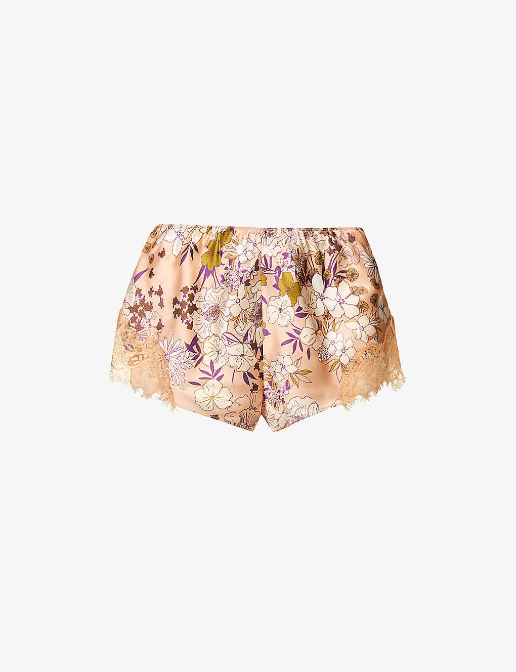 Scarlett Floral-print Silk Pyjama Shorts 3 Scarlett Floral-print Silk Pyjama Shorts