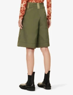 Ganni Mid-rise Belted Woven Shorts -Reisi Clothing Shop R04152894 KALAMATA ALT03