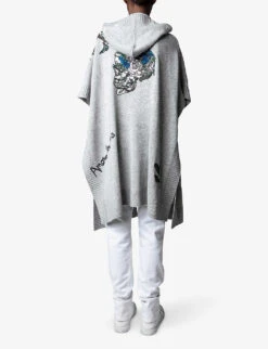 Zadig & Voltaire Inna Skull-motif Cashmere Cardigan 10 Zadig & Voltaire Inna Skull-motif Cashmere Cardigan -Reisi Clothing Shop R04153147 GRISCHINE ALT03