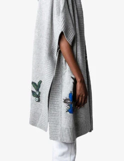 Zadig & Voltaire Inna Skull-motif Cashmere Cardigan 11 Zadig & Voltaire Inna Skull-motif Cashmere Cardigan -Reisi Clothing Shop R04153147 GRISCHINE ALT04