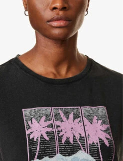 Paige Ryo Graphic-print Stretch-cotton T-shirt -Reisi Clothing Shop R04153180 WASHEDBLACK ALT04