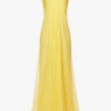 Alexander McQueen Sweetheart-neck Draped Silk Maxi Dress -Reisi Clothing Shop R04153248 BRIGHTYELLOW M