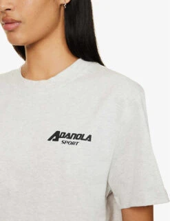 Outline Logo-print Cotton-jersey T-shirt 11 Outline Logo-print Cotton-jersey T-shirt -Reisi Clothing Shop R04153493 GREYMELANGE ALT04