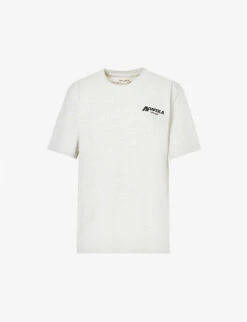 New Release 7 Outline Logo-print Cotton-jersey T-shirt