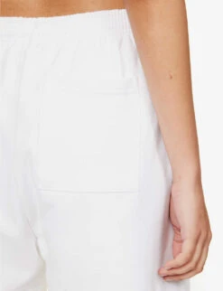 Sweat High-rise Logo-print Cotton-jersey Shorts -Reisi Clothing Shop R04153530 WHITE ALT04