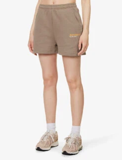 Resort Logo-patch Cotton-jersey Shorts -Reisi Clothing Shop R04153628 DEEPSAND ALT02
