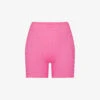 Ribbed Brand-patch Stretch-cotton Shorts -Reisi Clothing Shop R04153780 PINK M