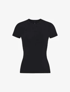 Vintage Round Neck Stretch-cotton Top