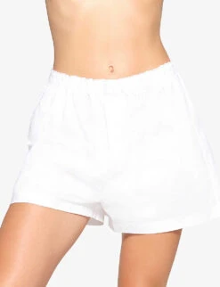 Skims Spa Relaxed-fit Cotton-poplin Pyjama Top -Reisi Clothing Shop R04153806 SNOW ALT02