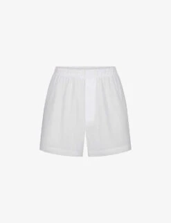 Skims Spa Relaxed-fit Cotton-poplin Pyjama Top