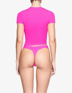 Fits Everybody Short-sleeved Stretch-jersey T-shirt -Reisi Clothing Shop R04153829 NEONPINK ALT03