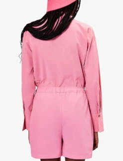 Whistles Lola Drawstring-waist Woven Shorts -Reisi Clothing Shop R04154605 PINK ALT03