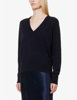 Vince V-neck Knitted Stretch-wool Blend Jumper 9 Vince V-neck Knitted Stretch-wool Blend Jumper -Reisi Clothing Shop R04154666 COASTAL ALT02