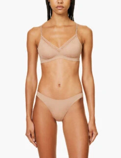 Sloggi Body Adapt Twist Branded Stretch-jersey Bra -Reisi Clothing Shop R04156196 NOSTALGICBROWN ALT01