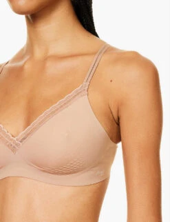 Sloggi Body Adapt Twist Branded Stretch-jersey Bra -Reisi Clothing Shop R04156196 NOSTALGICBROWN ALT03