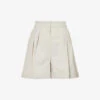Max Mara Bormida Pleated Stretch-wool Shorts -Reisi Clothing Shop R04156246 SAND M