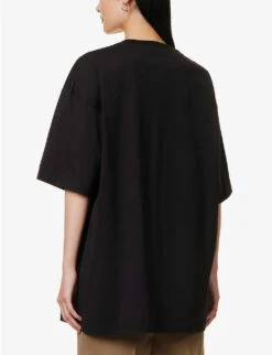 Max Mara Tacco Graphic-print Cotton-jersey T-shirt -Reisi Clothing Shop R04156258 BLACK ALT03