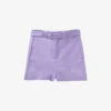 Ikks Triangle-buckle Stretch Cotton-blend Shorts -Reisi Clothing Shop R04156347 LILAC M