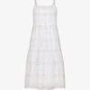 Checked Linen And Cotton-blend Midi Dress 1 Checked Linen And Cotton-blend Midi Dress -Reisi Clothing Shop R04156416 PLAYASIERNAPLAID M