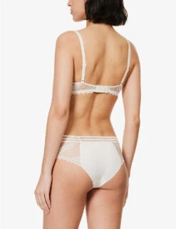 Passionata Rodeo Underwired Woven T-shirt Bra -Reisi Clothing Shop R04157359 PEARL ALT02