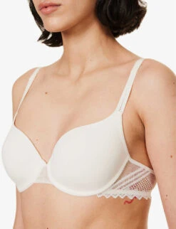 Passionata Rodeo Underwired Woven T-shirt Bra -Reisi Clothing Shop R04157359 PEARL ALT03