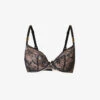 Chantelle Orchids Sweetheart-neckline Stretch-woven Bra -Reisi Clothing Shop R04157678 BLACK M