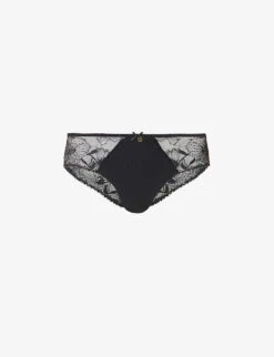 Chantelle Orchids Branded-charm Stretch-woven Briefs