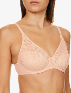 Chantelle Norah Floral-embroidered Stretch-lace Bra -Reisi Clothing Shop R04157693 GOLDENBEIGE ALT03