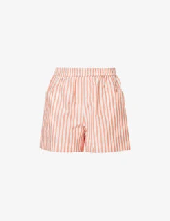 RAILS Boxer Striped High-rise Regular-fit Cotton-blend Shorts