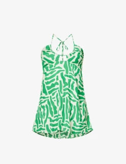 Faithfull The Brand Surrau Abstract-print Rayon Mini Dress