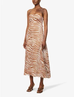 Faithfull The Brand Sorso Animal-print Linen Midi Dress -Reisi Clothing Shop R04158858 SOLPRINT ALT02