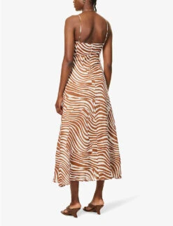 Faithfull The Brand Sorso Animal-print Linen Midi Dress -Reisi Clothing Shop R04158858 SOLPRINT ALT03