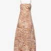 Faithfull The Brand Sorso Animal-print Linen Midi Dress -Reisi Clothing Shop R04158858 SOLPRINT M