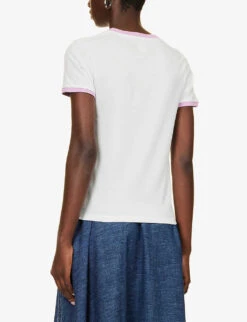 Loewe Maruja Mallo Floral-pattern Stretch-cotton T-shirt -Reisi Clothing Shop R04159263 WHITEMULTICOLOR ALT03