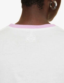 Loewe Maruja Mallo Floral-pattern Stretch-cotton T-shirt -Reisi Clothing Shop R04159263 WHITEMULTICOLOR ALT04