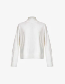 Bottega Veneta Turtleneck Logo-embroidered Wool Top